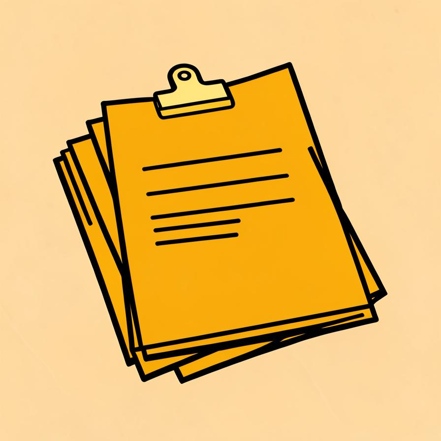 Flat illustration of a stack of vehicle documents